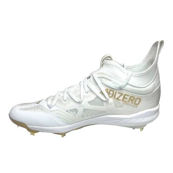 Adidas ADIZERO AFTERBURNER Baseball Metal Gold White Cleats Men's Size 14 GZ4581 - Picture 1 of 7